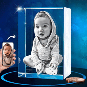Custom 3D Laser Engraved Crystal Gift - Personalized Photo Keepsake for Pet,Christmas,Anniversary,Weddings and New Baby Celebrations