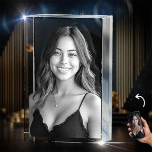 Custom Photo Crystal Graduation Gift - Laser Etched College Memories for Grads, Retirements and Career Achievements